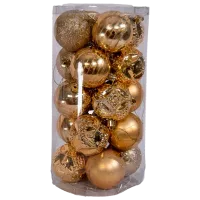 Jucării pentru brad Global Christmas DS05015 6 cm/ Gold