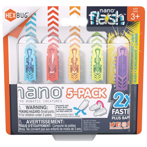Робот Hexbug Real Bugs Flash Nano 5PK Mixed 433-6983 3+/ Разноцветный photo 1