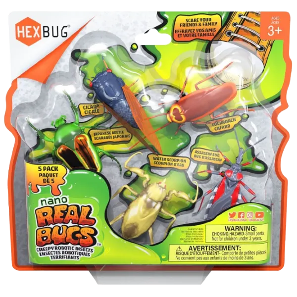 Робот Hexbug Real Bugs Flash Nano Real Bugs - 5PK 477-7676 3+/ Разноцветный photo 1