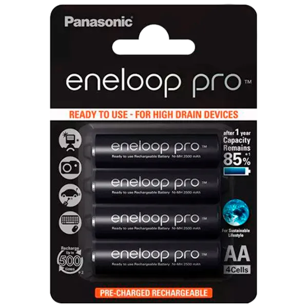 Acumulator Panasonic Eneloop Lite BK-3MCDE/ 4BE Lithium AA 1.5 V/ 4 buc. photo 1