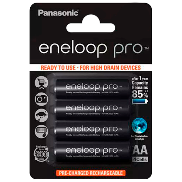 Acumulator Panasonic Eneloop Lite BK-3MCDE/ 4BE Lithium AA 1.5 V/ 4 buc. photo 1
