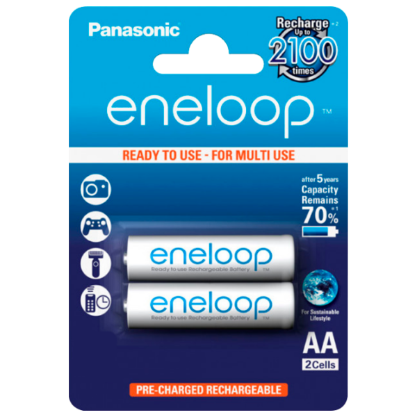 Acumulator Panasonic Eneloop Lite BK-3MCDE/ 2BE Lithium AA 1.5 V/ 2 buc. photo 1