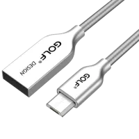 Кабель для телефона GC-36 Golf USB Type-A + microUSB 1 м/ Серебристый