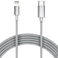 Кабель для телефона CRVBLC102 CRAVE Lightning + USB Type-C 1 м/ Серебристый