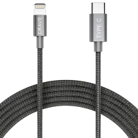Кабель для телефона CRVBLC103 CRAVE Lightning + USB Type-C 1 м/ Серый