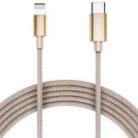 Кабель для телефона CRVBLC101 CRAVE Lightning + USB Type-C 1 м/ Золото