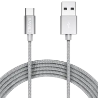 Кабель для телефона CRVBACG102 CRAVE USB Type-A + USB Type-C 1 м/ Серебристый