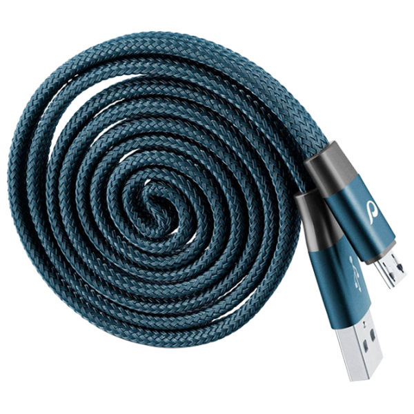 Кабель для телефона USBDATAROLMUSBB Cellularline USB Type-A + microUSB 1 м/ Синий photo 1