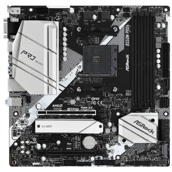Материнская плата ASRock B550M PRO4 mATX/ AMD B550M photo 1