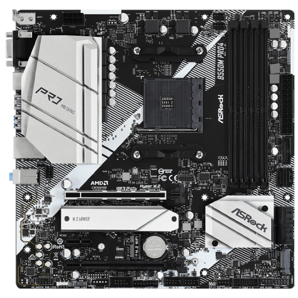 Материнская плата ASRock B550M PRO4 mATX/ AMD B550M photo 1