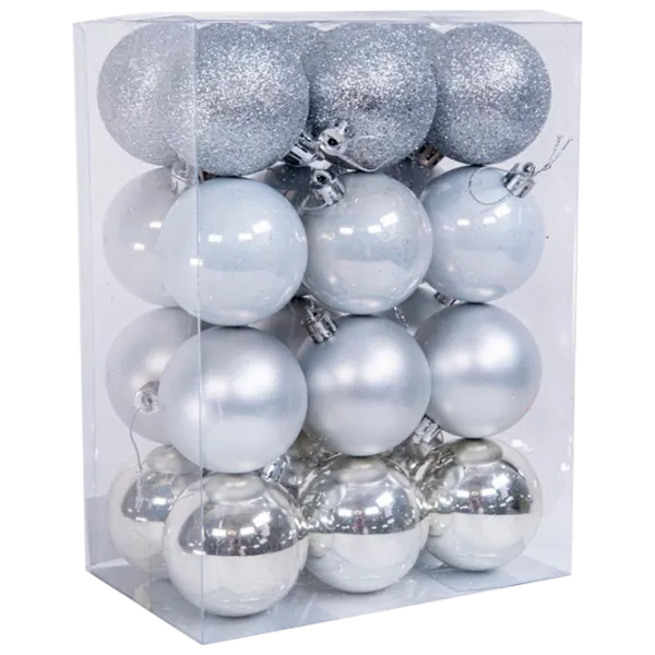 Jucării pentru brad Global Christmas SY19-187 6 cm/ Silver photo 1
