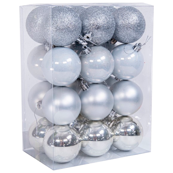 Jucării pentru brad Global Christmas SY19-187 6 cm/ Silver photo 1