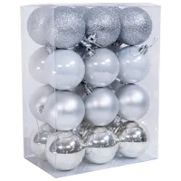 Игрушки для ёлки Global Christmas SY19-187 6 см/ Серебристый