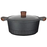 Кастрюля Resto 93505 6.6 л Нержавеющая сталь/ Черный