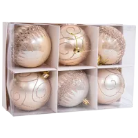 Игрушки для ёлки Global Christmas SYQB-012025 8 см/ Золотой