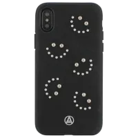 Husă pentru smartphone Apple iPhone X/ XS Luna Aristo/ Back/ Piele ecologică/ White Black