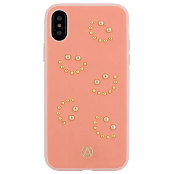 Чехол для смартфона Apple iPhone X/ XS Luna Aristo/ Back/ Экокожа/ Белый Розовый photo 1 Чехол для смартфона Apple iPhone X/ XS Luna Aristo/ Back/ Экокожа/ Белый Розовый photo 1