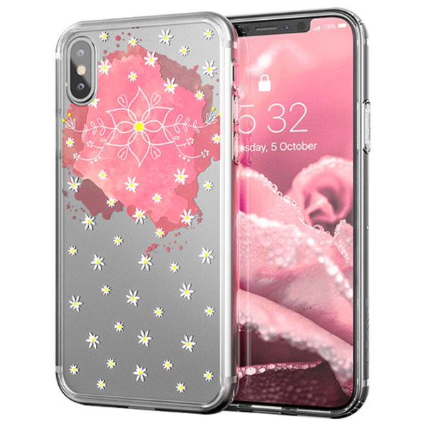 Чехол для смартфона Apple iPhone X/ XS CRAVE/ Back/ TPU/ Flowers Прозрачный photo 1