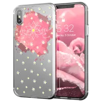 Чехол для смартфона Apple iPhone X/ XS CRAVE/ Back/ TPU/ Flowers Прозрачный