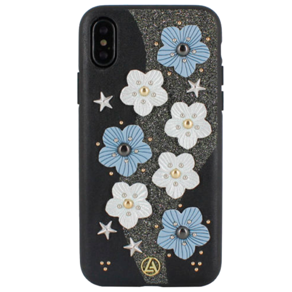 Чехол для смартфона Apple iPhone X/ XS Luna Aristo/ Back/ Кожа/ Белый Черный photo 1