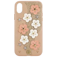 Чехол для смартфона Apple iPhone X/ XS Luna Aristo/ Back/ Кожа/ Бежевый Розовый
