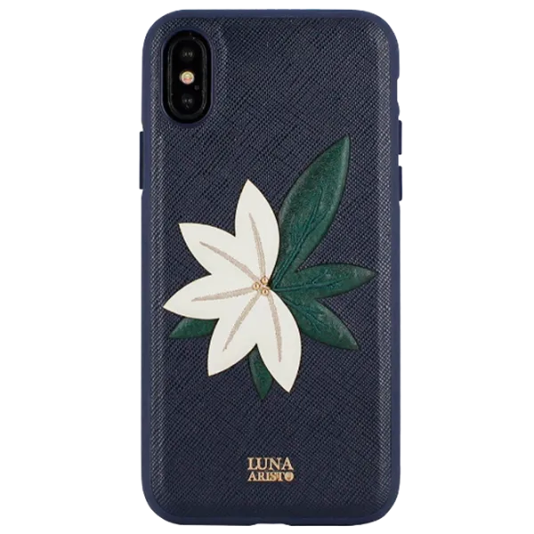 Husă pentru smartphone Apple iPhone X/ XS Luna Aristo/ Back/ Piele/ White Black photo 1 Husă pentru smartphone Apple iPhone X/ XS Luna Aristo/ Back/ Piele/ White Black photo 1