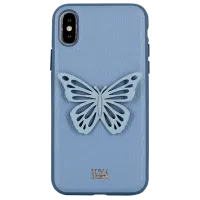 Husă pentru smartphone Apple iPhone X/ XS Luna Aristo/ Back/ Piele/ Blue