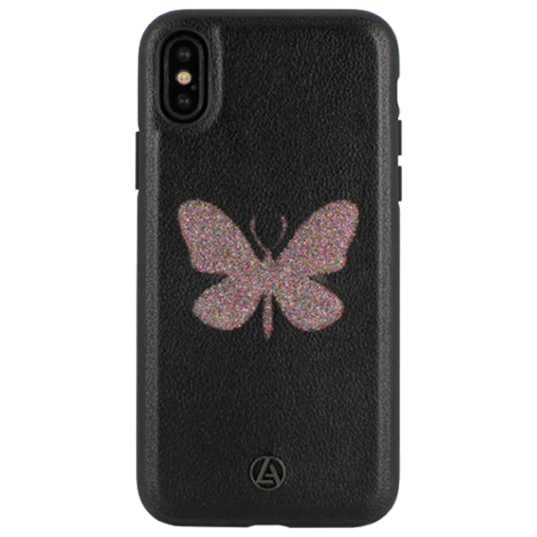 Husă pentru smartphone Apple iPhone X/ XS Luna Aristo/ Back/ Piele ecologică/ Pink Black photo 1 Husă pentru smartphone Apple iPhone X/ XS Luna Aristo/ Back/ Piele ecologică/ Pink Black photo 1