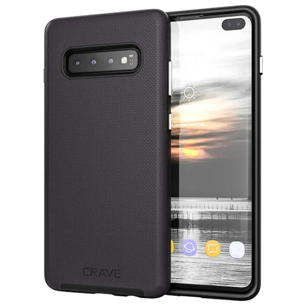 Чехол для смартфона Samsung Galaxy S10+ CRAVE/ Back/ Поликарбонат/ Черный photo 1
