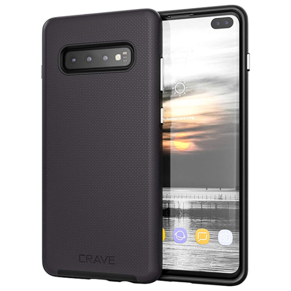 Чехол для смартфона Samsung Galaxy S10+ CRAVE/ Back/ Поликарбонат/ Черный photo 1