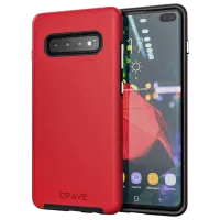 Чехол для смартфона Samsung Galaxy S10+ CRAVE/ Back/ Поликарбонат/ Черный Красный