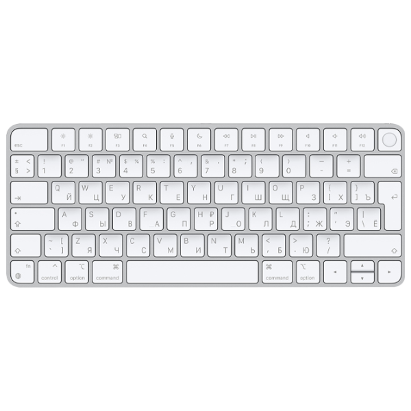 Tastatură Apple Magic Keyboard Touch ID Russian Fără fir/ White photo 1