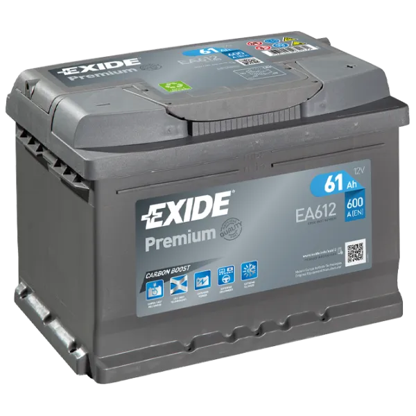 Авто аккумулятор Exide Premium EA-612 600A photo 1