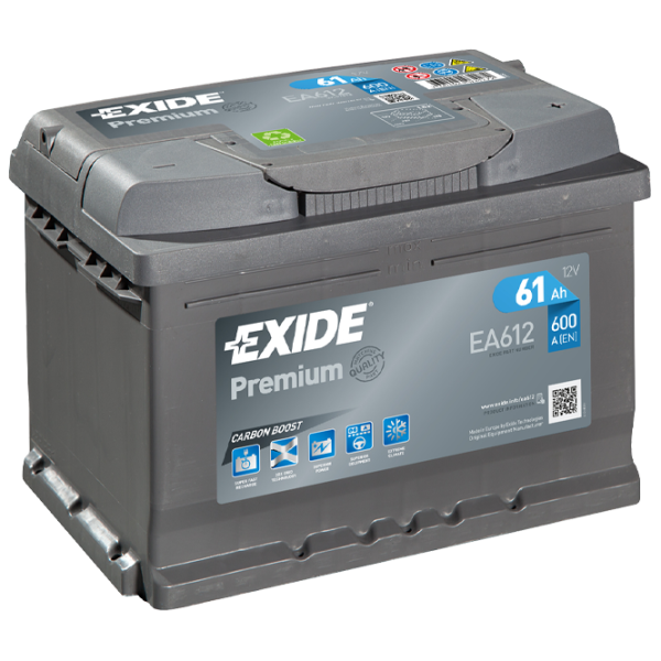 Авто аккумулятор Exide Premium EA-612 600A photo 1