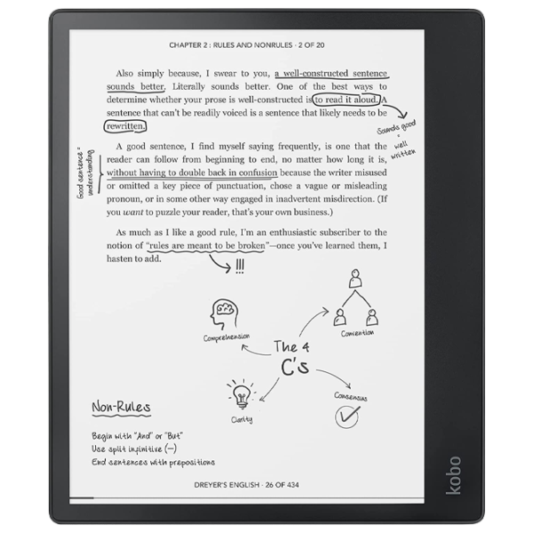 Carte electronică Kobo Elipsa e-Book Reader Pack 10.3"/ E-Ink Carta/ 32 GB/ Black photo 1