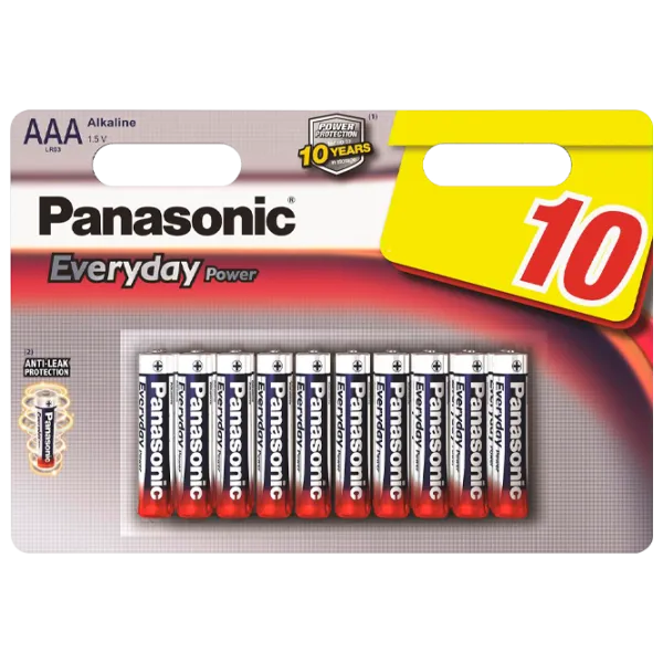 Батарейка Panasonic Everyday Power LR03REE/ 10B Lithium AAA 1.5 В/ 10 шт. photo 1