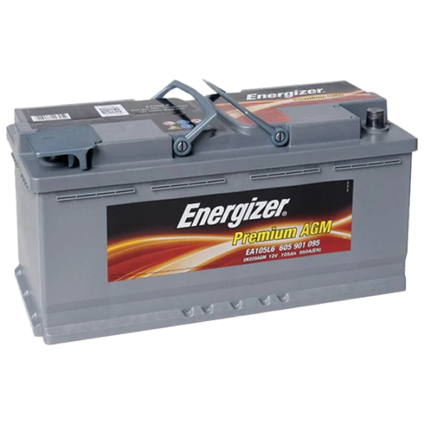 Авто аккумулятор Energizer AGM 12V EA105L6 950A photo 1
