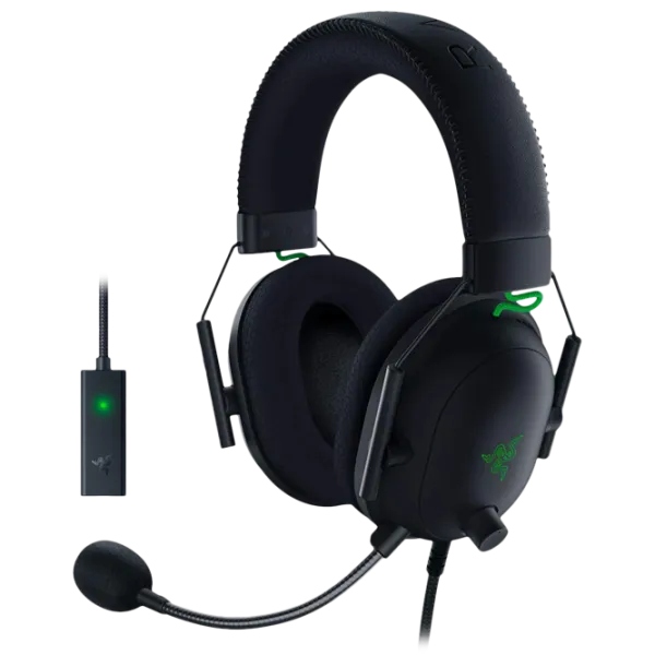 Căști Razer Headset BlackShark Green Black Cu fir/ Gaming photo 1