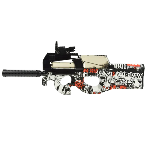Pistol automat de jucărie Splatter Ball Gun P90 ST619A 14+/ Bile gel/ Black photo 1