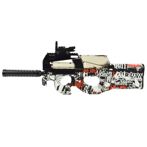 Pistol automat de jucărie Splatter Ball Gun P90 ST619A 14+/ Bile gel/ Black photo 1