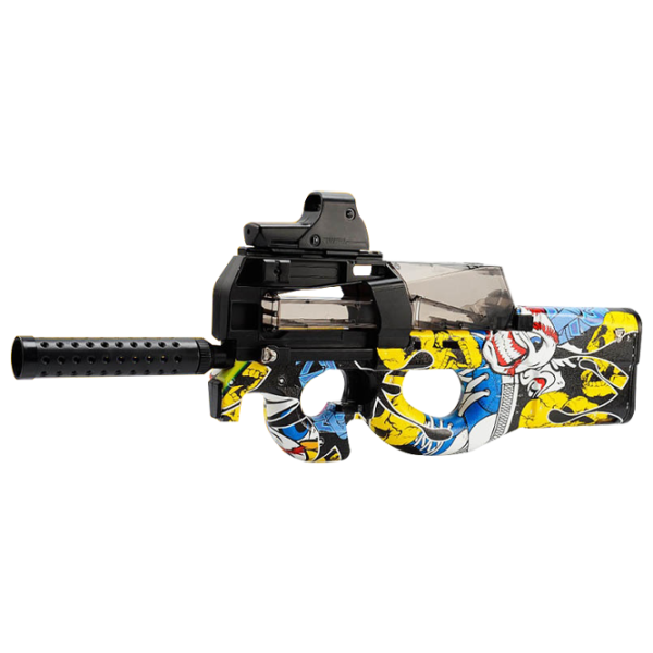 Pistol automat de jucărie Splatter Ball Gun P90 ST619B 14+/ Bile gel/ Yellow photo 1