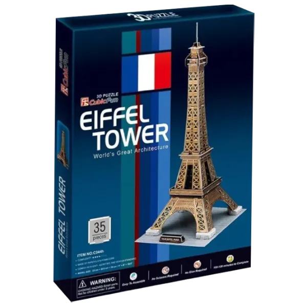 Пазл 3D CubicFun Eiffel Tower 6+/ Количество деталей: 35 photo 1