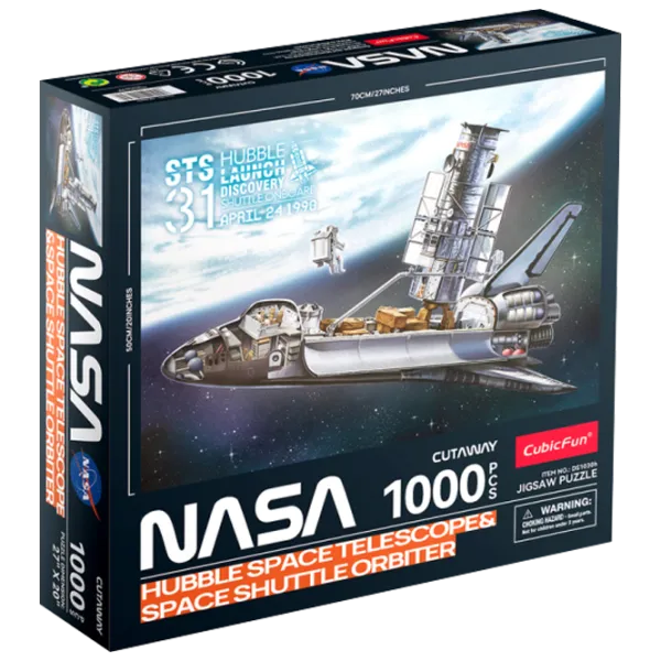 Пазл 3D CubicFun Hubble Space Telescope&Space Shuttle Orbiter 8+/ Количество деталей: 1000 photo 1