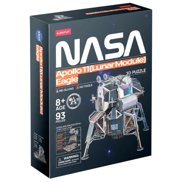 Пазл 3D CubicFun Apollo 11 Lunar Module Eagle 8+/ Количество деталей: 93 photo 1