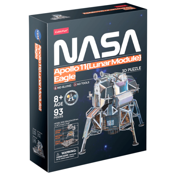 Пазл 3D CubicFun Apollo 11 Lunar Module Eagle 8+/ Количество деталей: 93 photo 1