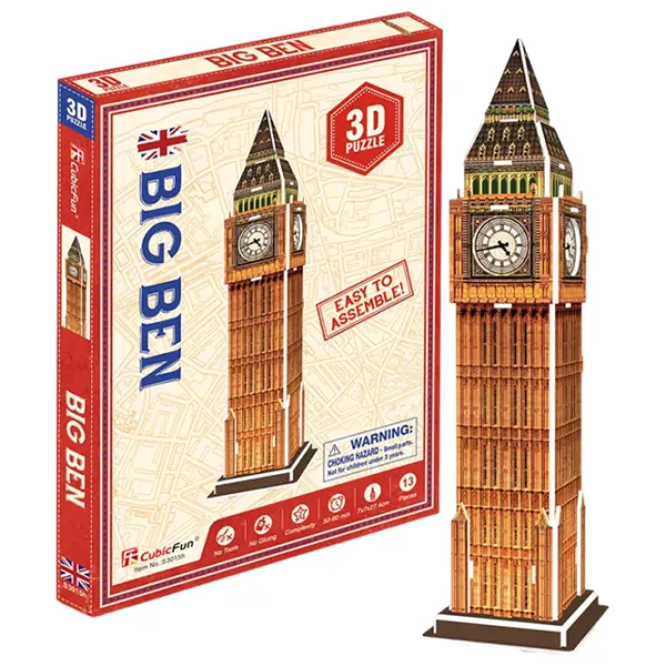 Puzzle 3D CubicFun Big Ben 3+/ Numărul de piese: 13 photo 1 Puzzle 3D CubicFun Big Ben 3+/ Numărul de piese: 13 photo 1