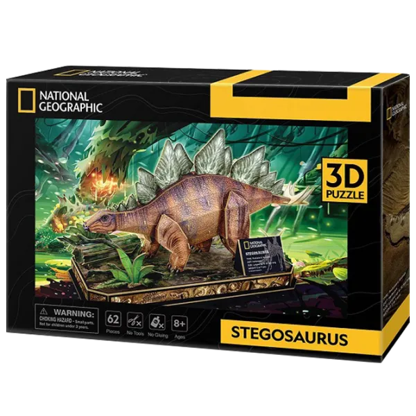 Пазл 3D CubicFun Stegosaurus 8+/ Количество деталей: 62 photo 1