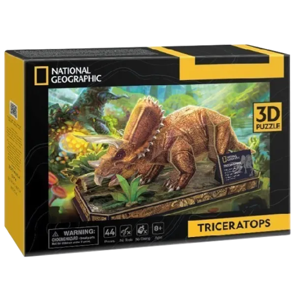 Пазл 3D CubicFun Triceratops 8+/ Количество деталей: 44 photo 1