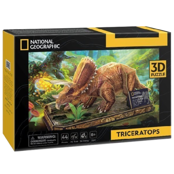 Пазл 3D CubicFun Triceratops 8+/ Количество деталей: 44 photo 1