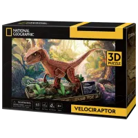 Пазл 3D CubicFun Velociraptor 8+/ Количество деталей: 63